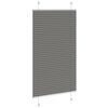 vidaXL Pleated Blind Anthracite 75x100 cm Fabric Width 74.4 cm Polyester
