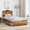 vidaXL Bed Frame with Headboard Old Wood 100 x 200 cm Engineered Wood