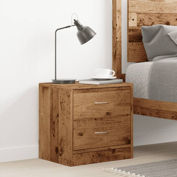 vidaXL Bedside Cabinet Old Wood 40x30x40 cm Engineered Wood