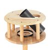 Esschert Design Bird Table with Silo and Round Roof Black