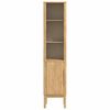 vidaXL Bathroom Tall Cabinet with Shelf Wax Brown 35 x 30 x 160 cm