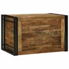 vidaXL Storage Box Brown and Black 80 x 50 x 50 cm Rough Mango Wood