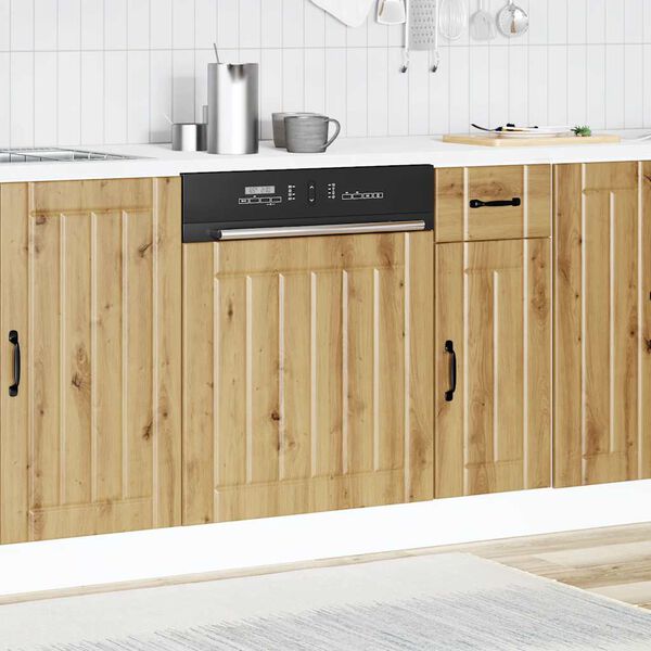 vidaXL Dishwasher Panel Lucca Artisan Oak Engineered Wood