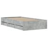 vidaXL Bed Frame with Drawers without Mattress Concrete Grey 90x200 cm