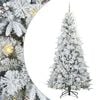 vidaXL Artificial Hinged Christmas Tree White 240 cm PE and PVC