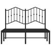 vidaXL Metal Bed Frame without Mattress with Headboard Black 120x200cm