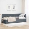 vidaXL Corner Bed Frame with Headboard Dark Grey 80 cm x 200 cm Velvet