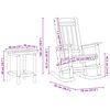 vidaXL Garden Rocking Chair 3 pcs Black 38 x 38 x 46cm Plastic