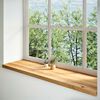 vidaXL Window Sills 2 pcs Light Brown 140x40x2 cm Solid Wood Oak