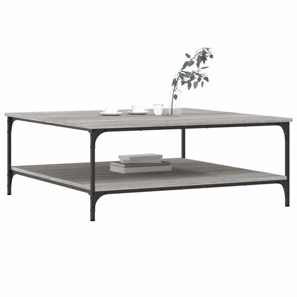 vidaXL Coffee Table Grey Sonoma 100x100x40 cm Engineered Wood