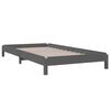 vidaXL Stack Bed without Mattress Grey 75x190 cm Small Single Solid Wood Pine