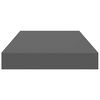 vidaXL Floating Wall Shelves 2 pcs High Gloss Grey 40x23x3.8 cm MDF