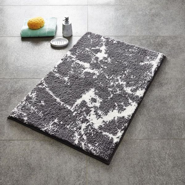 RIDDER Bathroom Rug Marmor Grey-white 90x60 cm