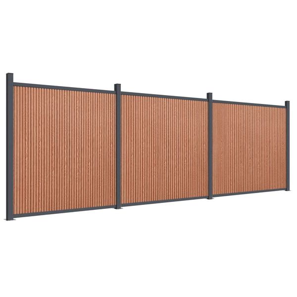 vidaXL Fence Panel Brown 526x186 cm WPC