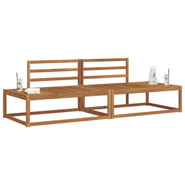 vidaXL Outdoor Sofa Set 2 Piece Natural 230.5 x 83 x 73 cm