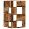 vidaXL Corner Bookcase 4-Tier Old Wood 85x85x140 cm Engineered Wood