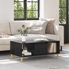 vidaXL Coffee Table Black Oak 90 x 50 x 26.5 cm Engineered Wood