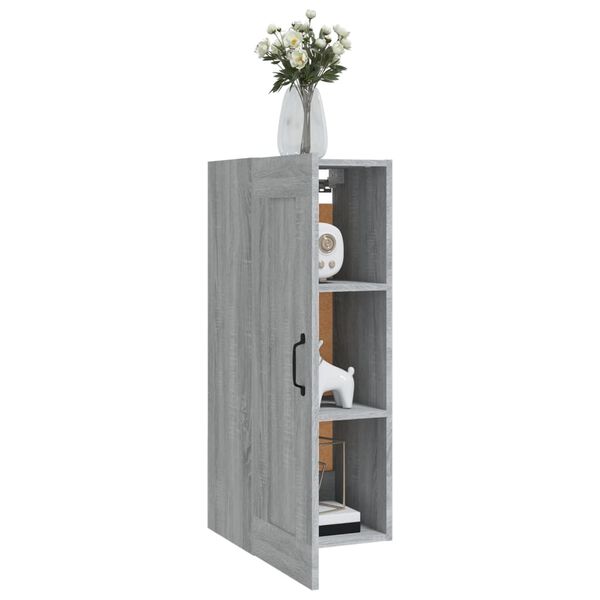 vidaXL Hanging Cabinet Grey Sonoma 35x34x90 cm Engineered Wood