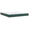 vidaXL Box Spring Bed with Mattress Dark Green 180x200 cm Velvet