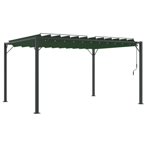 vidaXL Gazebo with Louvered Roof Green 3 x 4 x 2.14 m