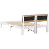 vidaXL Bed frame White and light grey 120 x 200 cm Solid pine wood