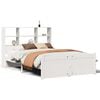 vidaXL Bookcase Bed without Mattress White 160x200cm Solid Wood Pine