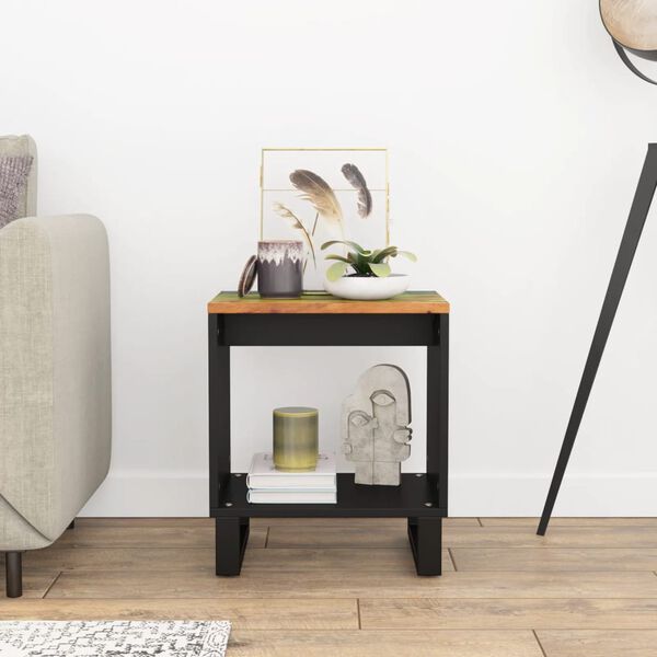 vidaXL Coffee Table 40x31x46 cm Solid Wood Reclaimed&Engineered Wood