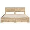 vidaXL Bed Frame with Drawer Sonoma Oak 200 x 200 cm Engineered Wood