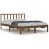 vidaXL Bed Frame without Mattress Honey Brown Solid Wood Pine 135x190 cm Double