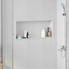 vidaXL Shower Niche White 75 x 30 x 9.5 cm Stainless Steel