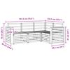 vidaXL Sofa Sets 4 pcs Natural Solid Acacia Wood
