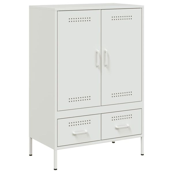 vidaXL Highboard White 68x39x101.5 cm Steel