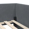 vidaXL Corner Bed Frame with Headboard Dark Grey 80 cm x 200 cm Velvet