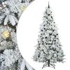 vidaXL Artificial Hinged Christmas Tree Green 240 cm PE and PVC