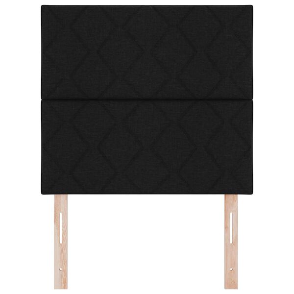 vidaXL Headboard with Headboard Black 90 cm Faux Leather
