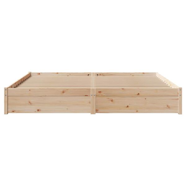 vidaXL Bed Frame without Mattress 200x200 cm Solid Wood Pine