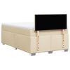 vidaXL Box Spring Bed with Mattress Cream 120x200 cm Fabric