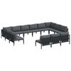 vidaXL Garden Sofa Set 13 pcs Black Steel