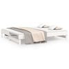 vidaXL Pull-out Day Bed without Mattress White 2x(80x200) cm