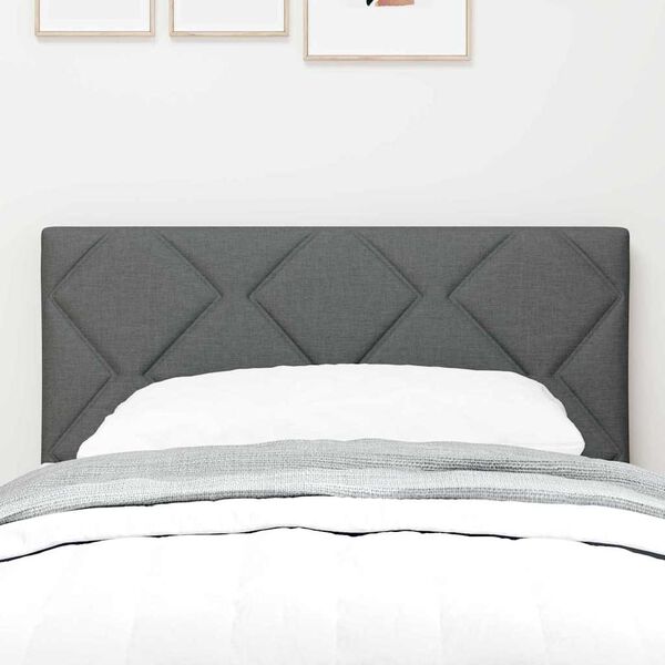 vidaXL Fabric Headboard Height Adjustable Dark Grey 80 cm Fabric