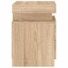 vidaXL Bedside Cabinets with LED Lights 2 pcs Sonoma Oak 35x39x55 cm
