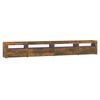 vidaXL TV Cabinet with LED Lights Smoked Oak 270x35x40 cm