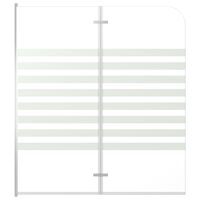 vidaXL Bath Enclosure 120x140 cm Tempered Glass Stripe