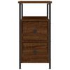 vidaXL Bedside Cabinets 2 pcs Brown Oak 30x60x60 cm Engineered Wood
