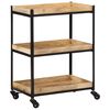 vidaXL Kitchen Trolley 60x40x80 cm Solid Rough Wood Mango