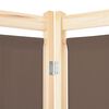 vidaXL 4-Panel Room Divider Brown 160x170x4 cm Fabric