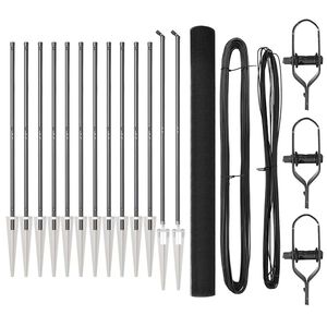 vidaXL Fence Post Grey 25 x 1.5 m (12 x 12 mm mesh) Steel