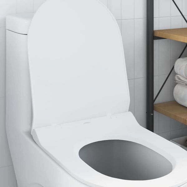 vidaXL Toilet Seat Adjustable White 48.5 x 36 x 5 cm Polypropylene