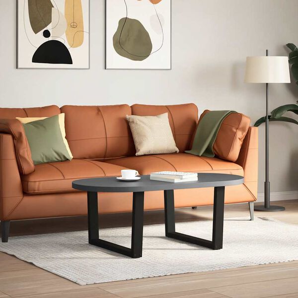 vidaXL Coffee Table Legs V-Shape 2 pcs Black 70x(42-43.3) cm Steel