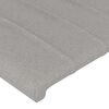 vidaXL Headboard Light Grey 100x5x78/88 cm Fabric